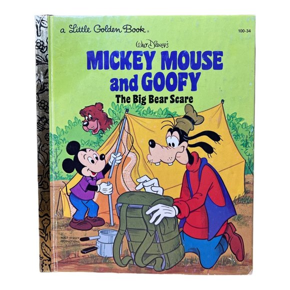 Vintage 1978 Walt Disney's Mickey Mouse and Goofy The Big Bear Scare - Picture 1 of 9